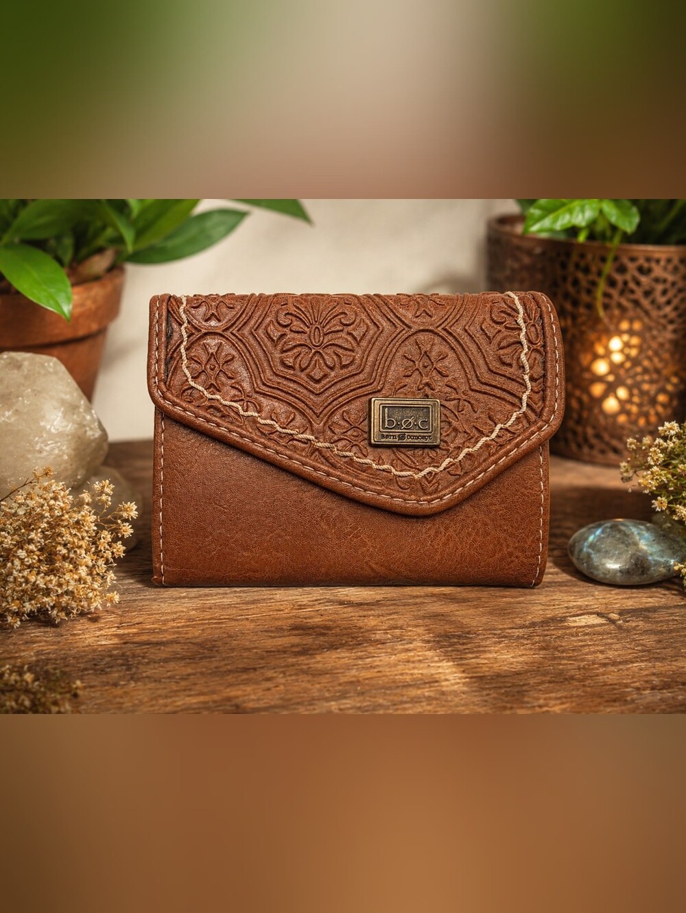 B.O.C. Faux Leather Embossed Wallet